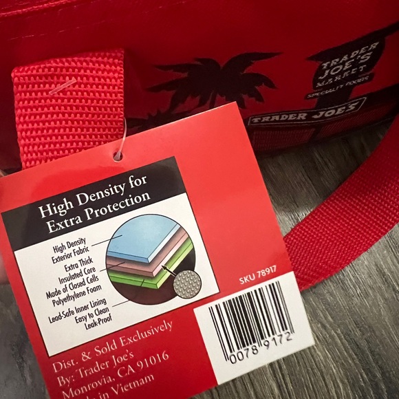 Trader Joe's Red Insulated Bag - Picture 3 of 4